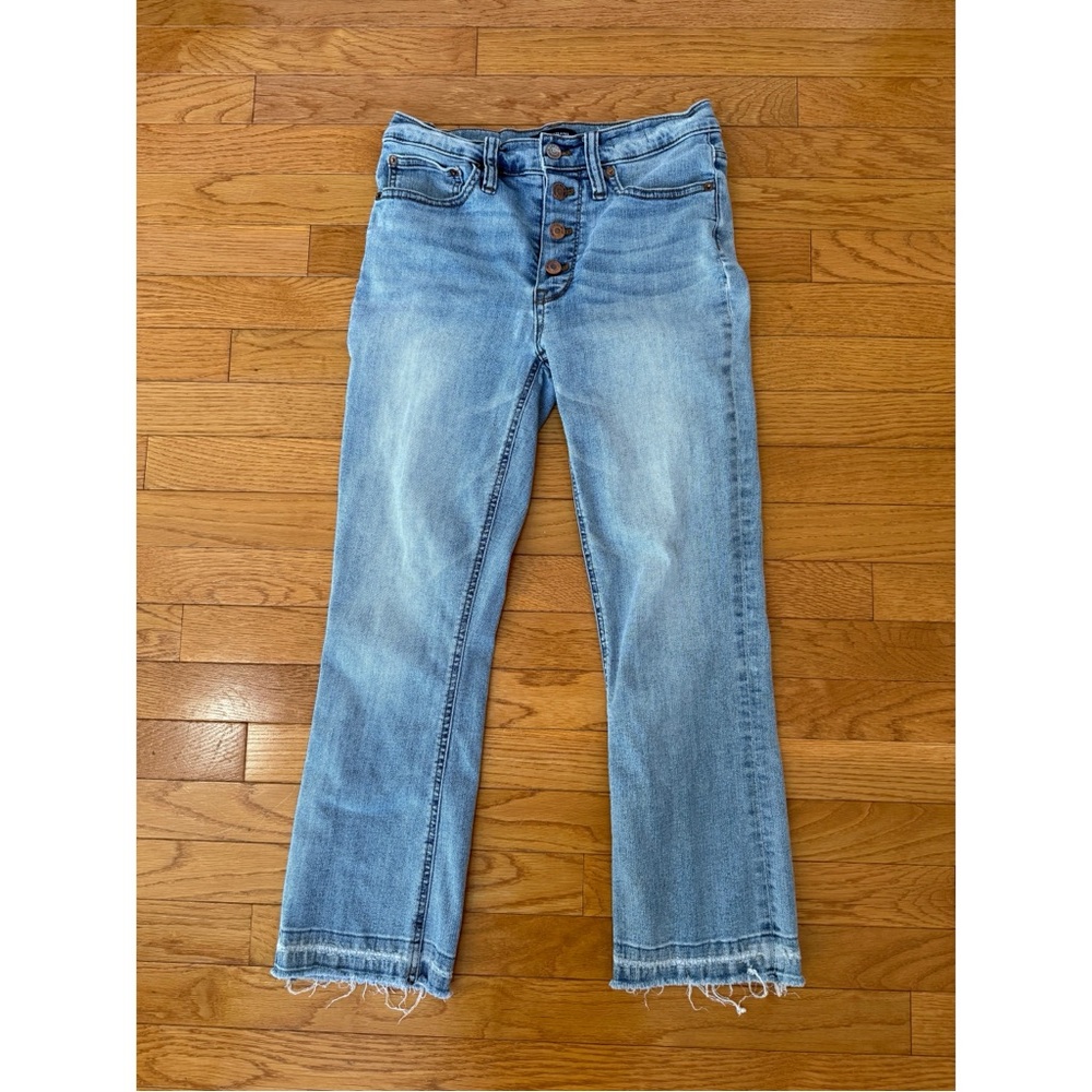 J Crew Demi-Boot Cropped Blue Jeans